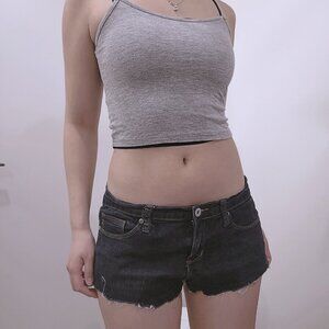 Forever 21 Micro Low-Waist Destroyed Denim Shorts